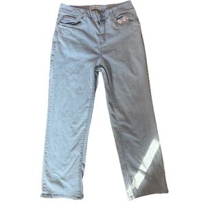 Marc New York Rhinestone Pocket Light Wash Denim Jeans Women’s Sz 8 Straight Leg